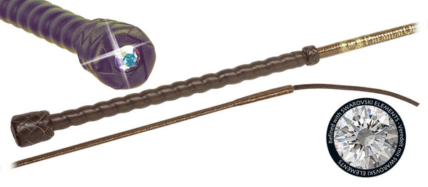 Fleck - Leather handle w/ Swarovski Crystal . Dressage - Whip