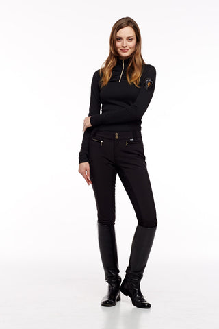 ARISTA Merino Wool Qtr. Zip  w/Ruching L/S - Ladies, TRUSTORI