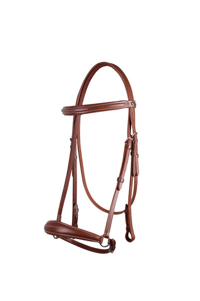 QHP - 'Luxury Stitched'  Bridle - Brown/Silver