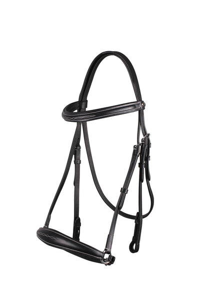 QHP - 'Luxury Stitched'  Bridle - Brown/Silver