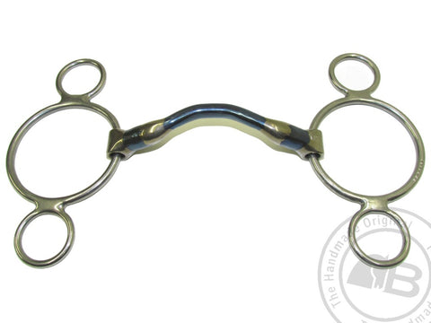 Bombers Bits 3 Ring Happy Tongue | Sweet Iron Blue Bit