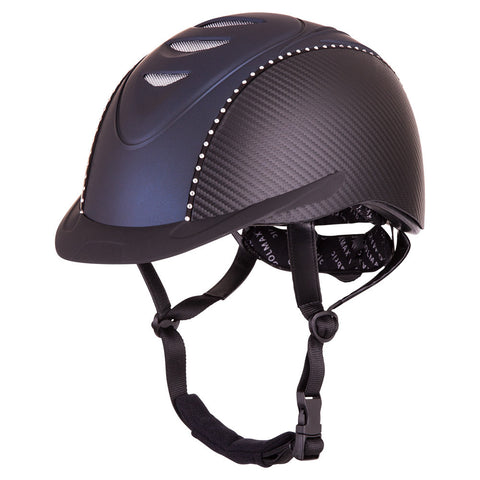 BR Equestrian Patron Carbon Crystal Viper Riding Helmet