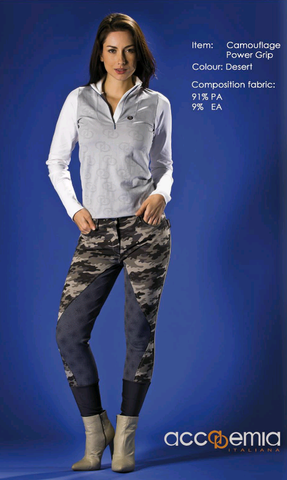Accademia Italiana Camouflage Riding Breeches PG - Ladies, TRUSTORI