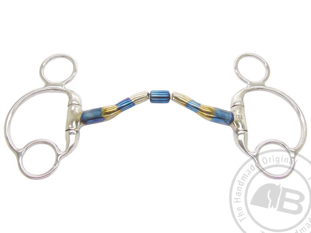 Bombers Bits Eggbutt 2½ Ring Ported Barrel | Sweet Iron Blue Bit - TRUSTORI