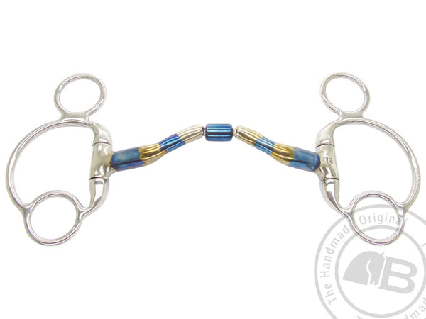 Bombers Bits Eggbutt 2½ Ring Ported Barrel | Sweet Iron Blue Bit