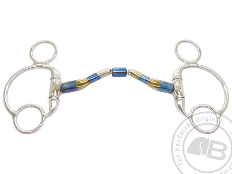 Bombers Bits Eggbutt 2½ Ring Ported Barrel | Sweet Iron Blue Bit