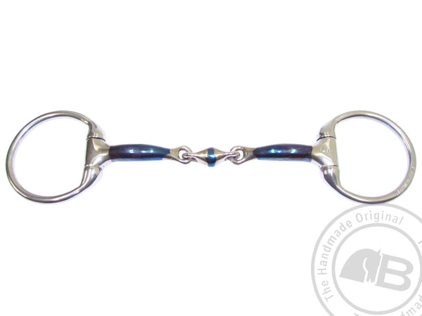 Bombers Bits Eggbutt Bradoon 68 Elliptical 38 | Sweet Iron Blue Bit