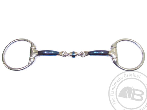 Bombers Bits Eggbutt Bradoon 68 Elliptical 38 | Sweet Iron Blue Bit