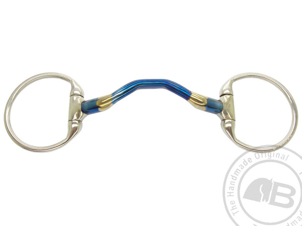 Bombers Bits Eggbutt Happy Tongue Pony | Sweet Iron Blue Bit