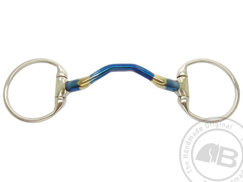 Bombers Bits Eggbutt Happy Tongue Pony | Sweet Iron Blue Bit