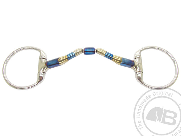 Bombers Bits Eggbutt Ported Barrel Pony | Sweet Iron Blue Bit