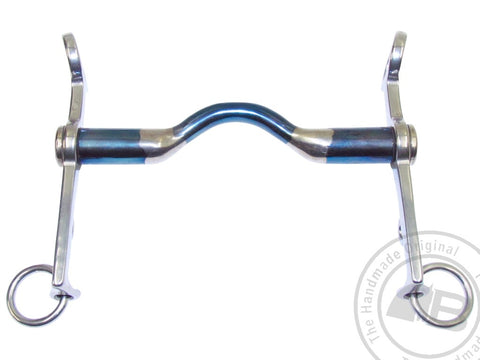 Bombers Bits Weymouth 55 Dressage Port Swivel | Sweet Iron Blue Bit