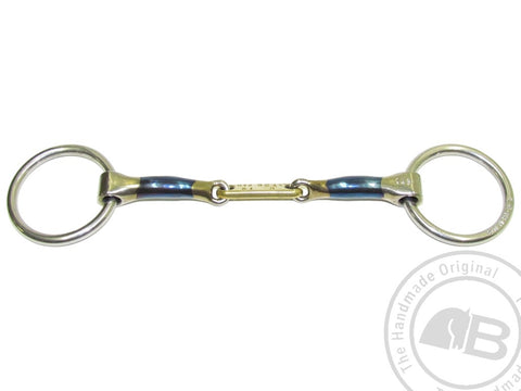 Bombers Bits Loose Ring Bradoon Control Plate Dressage | Sweet Iron Blue Bit