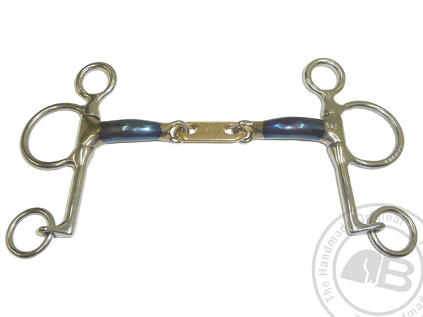 Bombers Bits Pelham 55 Control Plate | Sweet Iron Blue Bit