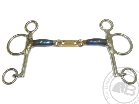 Bombers Bits Pelham 55 Control Plate | Sweet Iron Blue Bit