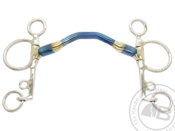 Bombers Bits Pelham 55 Happy Tongue | Sweet Iron Blue Bit